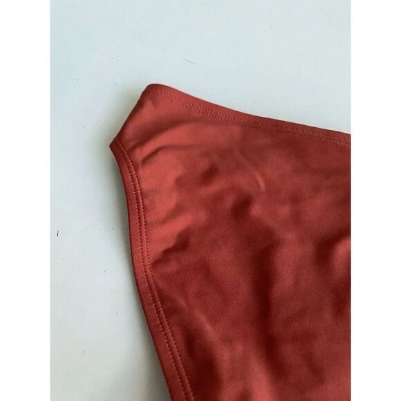 XHILARATION Bikini Bottom Women’s Sz XS Orange Rust Ruched Ring - Picture 9 of 10